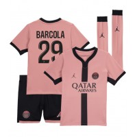 Paris Saint-Germain Bradley Barcola #29 Tredjeställ Barn 2024-25 Korta ärmar (+ Korta byxor)